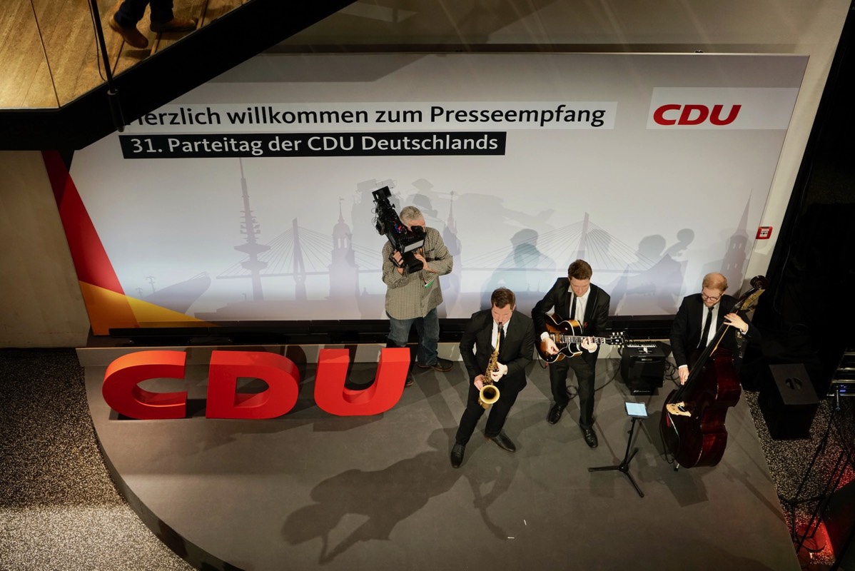 Jazzband auf der Bühne in Hamburg
