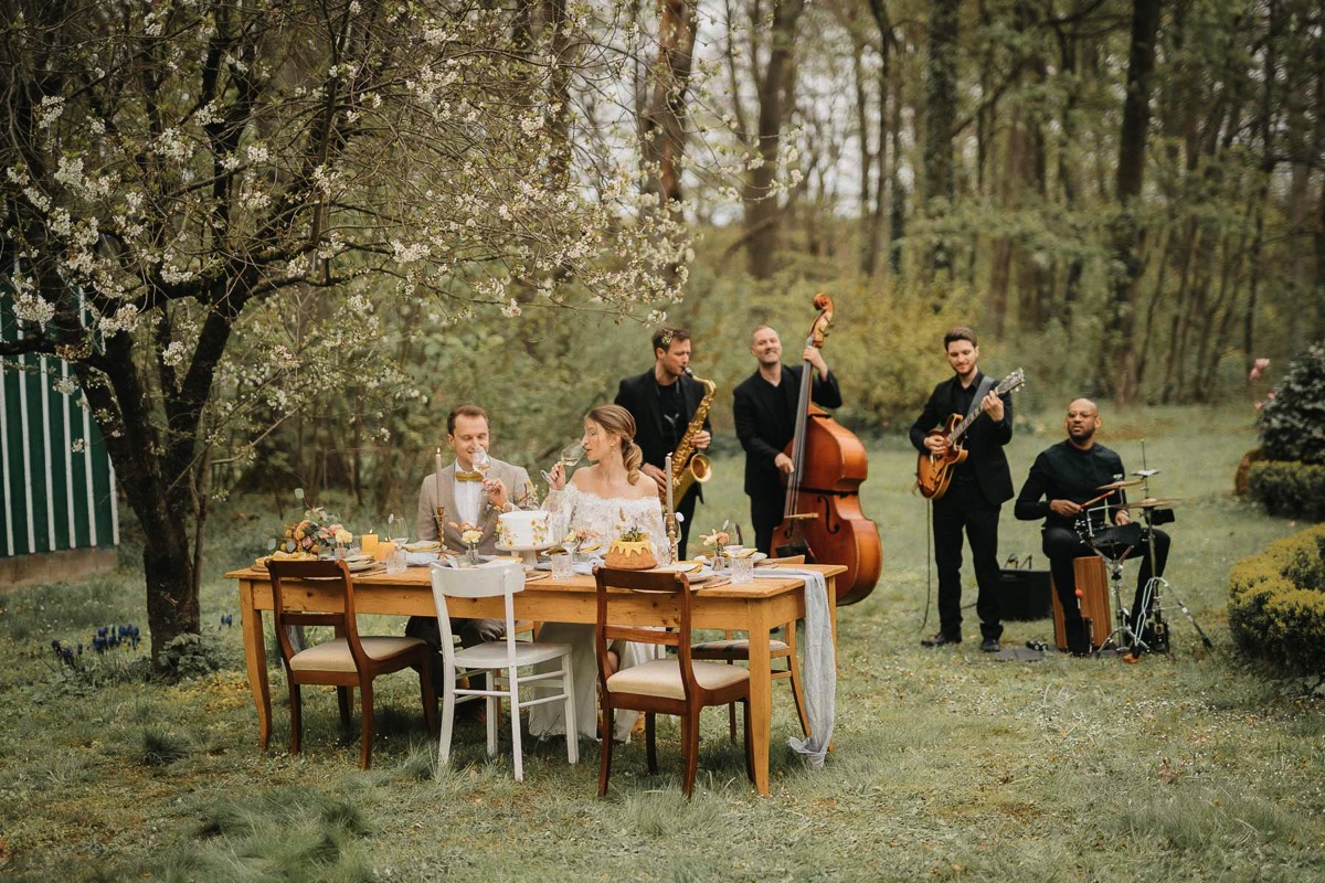 Hochzeitsfeier mit Jazzband aus Gut Holtorf